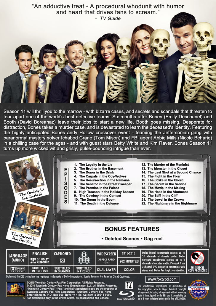 Bones: The Complete Eleventh Season